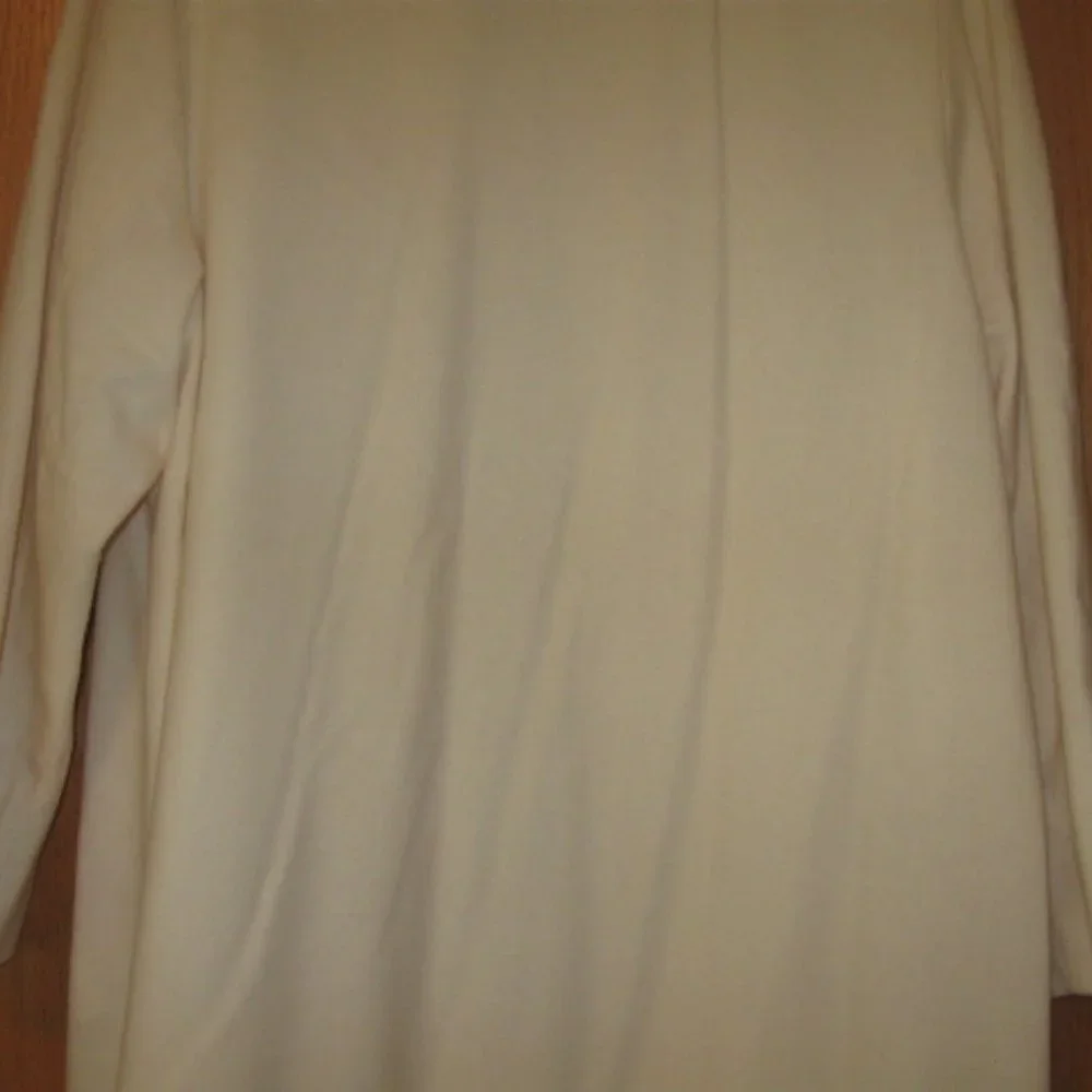 Jonathan Michael Off White Open Pleated Wool Coat